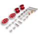  Mini 4WD aluminium ролик подшипник ролик 19mm 2 уровень aluminium ролик 12mm 13mm комплект ( красный белый модель )