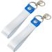  серебряный лента держатель кейс для хранения брелок для ключа ремешок хранение 2 шт B( голубой )