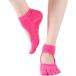  йога носки пилатес носки женский предотвращение скольжения 5 пальцев йога носки ( розовый, Free Size)