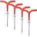  лёд колок длинный дрель рыба корюшка рыбалка палатка фиксация v знак стержень класть лед зима кемпинг пластик винт красный (Red, 4шт.@)
