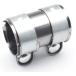  made of stainless steel muffler clamp all-purpose exhaust clamp connection sleeve pipe connector total length 95mm( 50mm)