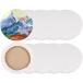  canvas circle 15cm 10 pieces set trim canvas tree frame painting materials picture board oil painting watercolor painting ( white )