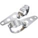  bike parts turn signal stay all-purpose front fork frame fixation left right 2 piece set 28mm~34mm long type ( silver )