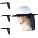  helmet sunshade installation for 4 piece set safety helmet sunshade visor mesh neck tare. middle . measures ( black )