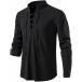 linen рубашка мужской хлопок длинный рукав весна лето осень casual ( чёрный цвет, M)