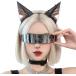  Cyber punk механический кошка уголок солнцезащитные очки комплект костюмированная игра Halloween маскарадный костюм костюм фотосъемка для 