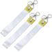  серебряный лента держатель брелок для ключа место хранения ...3 шт. комплект ( желтый, ширина 29mm длина 45cm)
