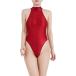  высокий ноги Leotard глянец с высоким воротником супер эластичность боди костюмированная игра ( wine red, M)