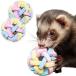  хорек игрушка мяч мелкие животные игрушка диаметр 6cm колокольчик ввод звук ...TPR Raver производства .... развлечение собака кошка ( пастель цвет x2 шт )