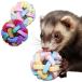  хорек игрушка мяч мелкие животные игрушка диаметр 6cm колокольчик ввод звук ...TPR Raver производства .... развлечение ( пастель цвет & многоцветный )