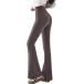  flare pants женский широкий леггинсы тонкий йога прекрасный ножек прекрасный . высокий талия стрейч одноцветный фитнес ( мокка серый, L)