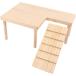  хомяк из дерева подножка stage 28x17x13cm левый правый выбор мелкие животные для лестница имеется L type клетка расположение ( Brown правый лестница )