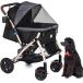  домашнее животное Cart собака Buggy 4 колесо собака для .-. маленький размер собака средний собака кошка много голова домашнее животное передвижная корзинка одним движением складной ( черный (G661))