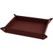  кожа tray бардачок настольный аксессуары tray PU кожа мелкие вещи место хранения многоцелевой tray модный ( бордо, 22cmx15x3cm)