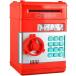  копилка кодовый замок ATM сейф ключ имеется интересный ( красный, 13.3x13.5x19.5cm)