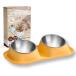 ..... кошка собака посуда капот миска приманка inserting тарелка поилка рис тарелка нержавеющая сталь шт. домашнее животное ( желтый )