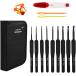  иглы для вязания крючком вязание плетеный игла комплект рукоделие комплект игла для кружева начинающий кейс для хранения подарок День матери ( чёрный )