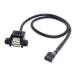 USB 2.0 A�^�C�v���Xto�}�U�[�{�[�h9�s���w�b�_�[�P�[�u�� �l�W�t�� �p�l���� (�f���|�� 2.0mm �s�b�`�j