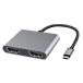 USB TYPE-C to HDMI+HDMI �ϊ��A�_�v�^�[ HDMI �ϊ��A�_�v�^ 4K@60Hz 2-in-1 USB Type C �f���A��