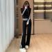  джерси выставить девочка верх и низ в комплекте женский casual женщина надеты .. осень Корея 2 позиций комплект Thai брюки модный верх и низ 