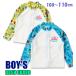  Rush Guard Kids мужчина длинный рукав капот нет Shinkansen застежка-молния ребенок Zip выше выгоревший на солнце участок предотвращение UV cut 100cm,110cm море бассейн река развлечение 