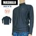  Rush Guard мужской длинный рукав Zip выше мужской UV cut M/L/LL/3L [MASHALO]