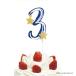 NUMBER TOPPER( номер topa-) 3 кекс topa- день рождения party украшение украшение установка украшение модный организовать месяц . фото [M рейс 10/25]