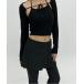 [BLACKUP] вязаный ансамбль ONESIZE черный женский 
