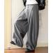  слаксы [neos] Roo z Silhouette ba Rune машина b полоса твид широкий tuck слаксы мужской женский 
