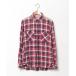 [TAKEO KIKUCHI] в клетку рубашка с длинным рукавом 2 красный мужской 