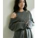 [GALLARDAGALANTE] вязаный ансамбль FREE угольно-серый женский 