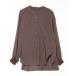 [DouDou] длинный рукав туника FREE Brown женский 
