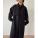 [wee9s] пальто с отложным воротником FREE черный женский 