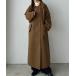 [callautia] пальто с отложным воротником SMALL Brown женский 