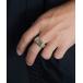 �w�� �����O �uXOLO JEWELRY/�V�����W���G���[�v GRAY��GOLD �t�����[�V�O�l�b�g�����O �����Y