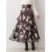  юбка цветочный принт задний гонки выше flair юбка 