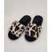  тапочки Leopard рисунок мех салон тапочки 