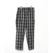 [CORISCO] в клетку легкий брюки L черный мужской 