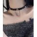  короткое колье [MASHIRO] Cross & заклепки узор искусственная кожа короткое колье (MA/EK496) женский 