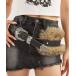  ремень [urge select]Y2K Western пряжка Vintage способ ремень ( с мехом ) женский 