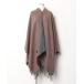 [Demi-Luxe BEAMS] бахрома пончо FREE Brown женский 