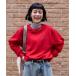 [FREAK'S STORE] тренировочный cut and sewn свободный красный женский 