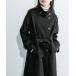 [OLIVE des OLIVE] пальто с отложным воротником FREE черный женский 