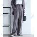  слаксы брюки [Aunely] сразу Sara UV tuck широкий слаксы [YOSOOI серии ] женский 