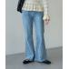  широкий брюки джинсы Denim Denim брюки переключатель flair Denim брюки женский 