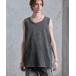  майка [SERACE]Loose side slit layered tank top / Roo z боковой разрез Layered майка 