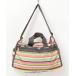 [LeSportsac] окантовка рисунок сумка "Boston bag" - Brown женский 