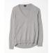 [theory ] длинный рукав вязаный S серый мужской 
