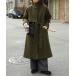 [CPCM] пальто с отложным воротником FREE хаки женский 