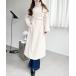 [moment+] пальто с отложным воротником M слоновая кость женский 